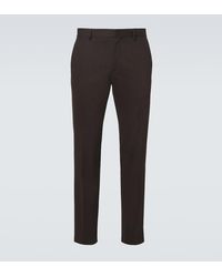ZEGNA - Cotton And Cashmere Slim Pants - Lyst