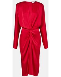Stella McCartney - Robe 'Satin Twist Midi' - Lyst