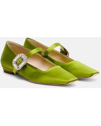 Roger Vivier - Belle Vivier 25 Satin Mary Jane Flats - Lyst