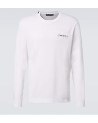Dolce & Gabbana - Longsleeve Aus Baumwoll-Jersey - Lyst