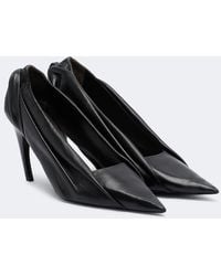 KHAITE - Eve Draped Leather Pumps - Lyst