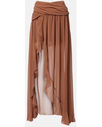 JACQUES WEI - Draped Asymmetric Maxi Skirt - Lyst