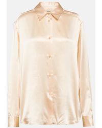 KHAITE - Argo Silk Charmeuse Blouse - Lyst