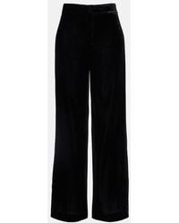 Veronica Beard - Alex High-Rise Velvet Wide-Leg Pants - Lyst