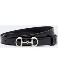 Gucci - Horsebit Patent Leather Belt - Lyst