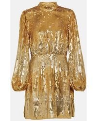 RIXO London - Samantha Sequined Minidress - Lyst