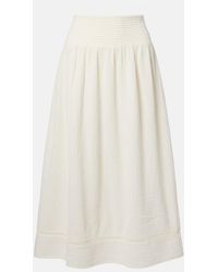 Velvet - Mazie Cotton Gauze Midi Skirt - Lyst