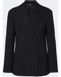 Max Mara - Max Mara Blazer De Jersey En Mezcla De Lana Y Algodon - Lyst