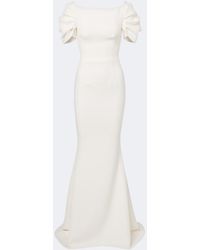 Safiyaa - Bridal Ivon Draped Crepe Gown - Lyst