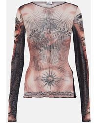 Jean Paul Gaultier - Tattoo Collection Tulle Top - Lyst