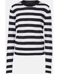 Nili Lotan - Meir Striped Wool And Silk Sweater - Lyst