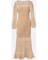 Anna Kosturova - Bianca Cotton Crochet Maxi Dress - Lyst