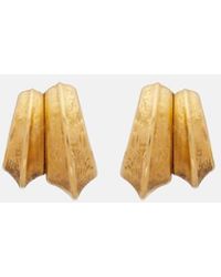 Saint Laurent - Double Blade Clip-On Earrings - Lyst