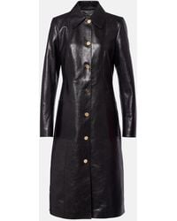 Gucci - Interlocking G Leather Coat - Lyst