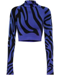adidas By Stella McCartney X Wolford Zebra-print Cropped Top - Lyst