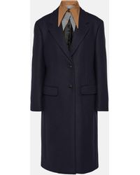 Prada - Wool Collar-detail Coat - Lyst