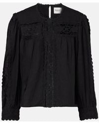 Isabel Marant - Bluse Valmira Aus Leinen Und Baumwolle - Lyst