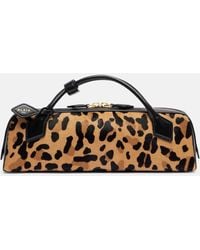 Alaïa - Le Teckel Leopard-Print Calf Hair Clutch - Lyst