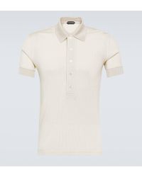 Tom Ford - Ribbed-knit Polo Shirt - Lyst