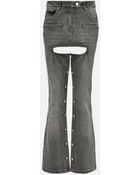 Courreges - Jeans flared con cut-out - Lyst