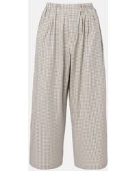 Proenza Schouler - Label Meadow Checked Cotton Wide-Leg Pants - Lyst