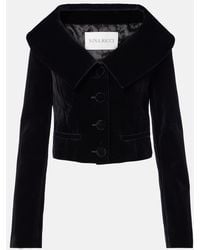 Nina Ricci - Cropped Cotton Velvet Jacket - Lyst
