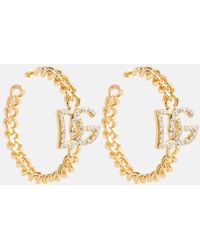 Dolce & Gabbana - Logo Embellished Earrings - Lyst