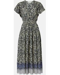 Ulla Johnson - Vestido Midi Lyria De Mezcla De Algodon - Lyst