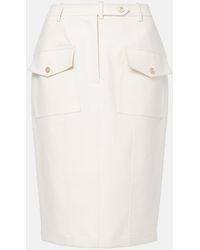 Tom Ford - Cotton-Blend Midi Skirt - Lyst