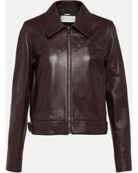 Chloé - Leather Jacket Casual Jackets, Parka - Lyst