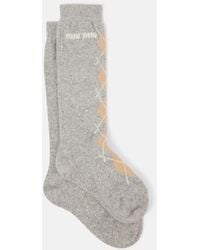 Miu Miu - Socken Aus Wolle Und Kaschmir - Lyst