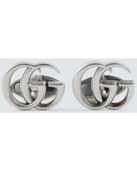 Gucci - Boutons De Manchettes Gg En Argent Sterling - Lyst