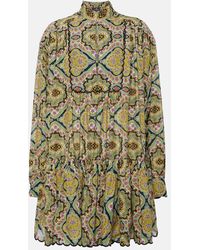 Etro - Bedrucktes Hemdblusenkleid aus Baumwolle - Lyst