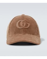Gucci - Double G Cotton Corduroy Baseball Cap - Lyst