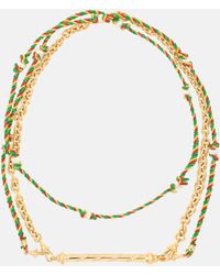 Marie Lichtenberg - Candy Cane 18kt Gold Necklace With Diamonds - Lyst