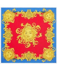 Versace - Panuelo De Sarga De Seda Estampado - Lyst