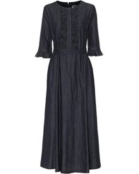 Max Mara Midikleid Frutto aus Denim - Blau