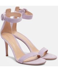Gianvito Rossi - Portofino 85 Suede Sandals - Lyst