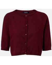 Max Mara - Cardigan Court En Coton, Soie Et Cachemire - Lyst