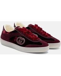 Gucci - Zapatillas G75 De Terciopelo Y Ante - Lyst