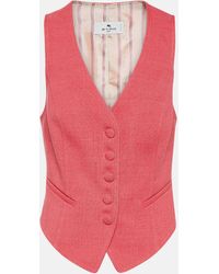 Etro - Single-breasted Vest - Lyst