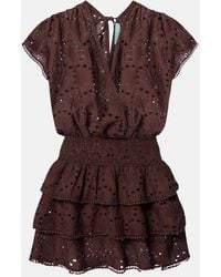 Melissa Odabash - Broderie Anglaise Cotton Minidress - Lyst
