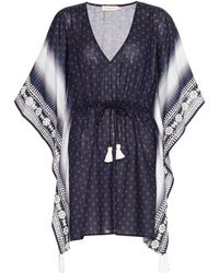 Tory Burch Kaftan Ravena aus Baumwolle - Blau