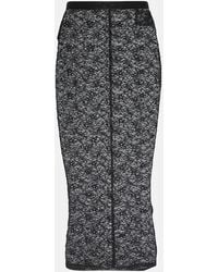 Alessandra Rich - Lace Midi Skirt - Lyst