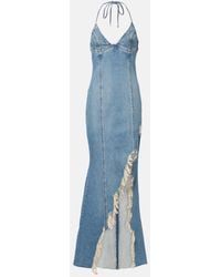 Blumarine - Abito Lungo Di Jeans - Lyst