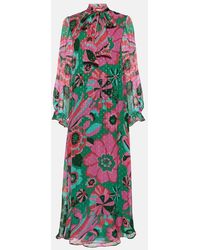RIXO London - Ferne Floral Georgette Maxi Dress - Lyst