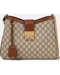 Gucci - Padlock Medium GG Canvas Shoulder Bag - Lyst