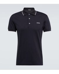 ZEGNA - Cotton-Blend Polo Shirt - Lyst
