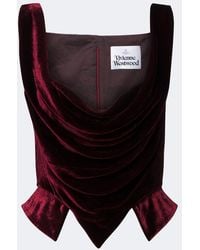 Vivienne Westwood - Sunday Draped Velvet Bustier Top - Lyst