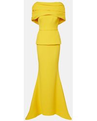 Safiyaa - Loura Off-Shoulder Crepe Gown - Lyst